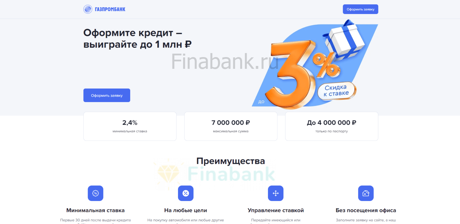 Автокредит Газпромбанк